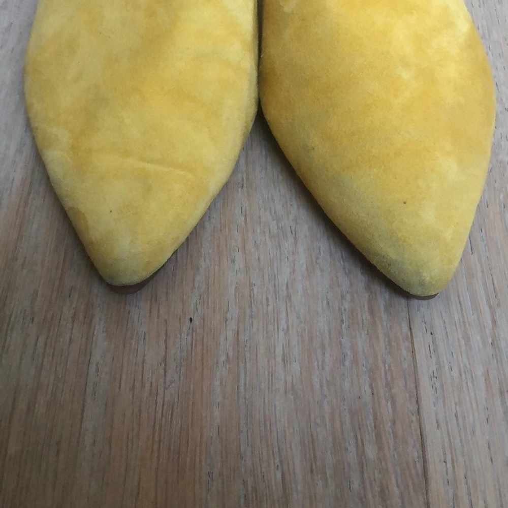 Com&Sens Mustard Yellow Pointed-Toe Slides/ Flats… - image 5